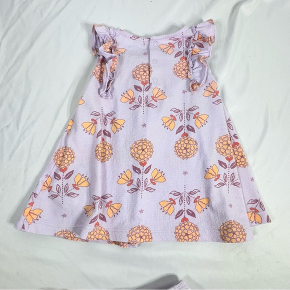 Child of Mine by Carter’s Floral Purple Ruffle Sleeve Dress Set - Picture 3 of 7